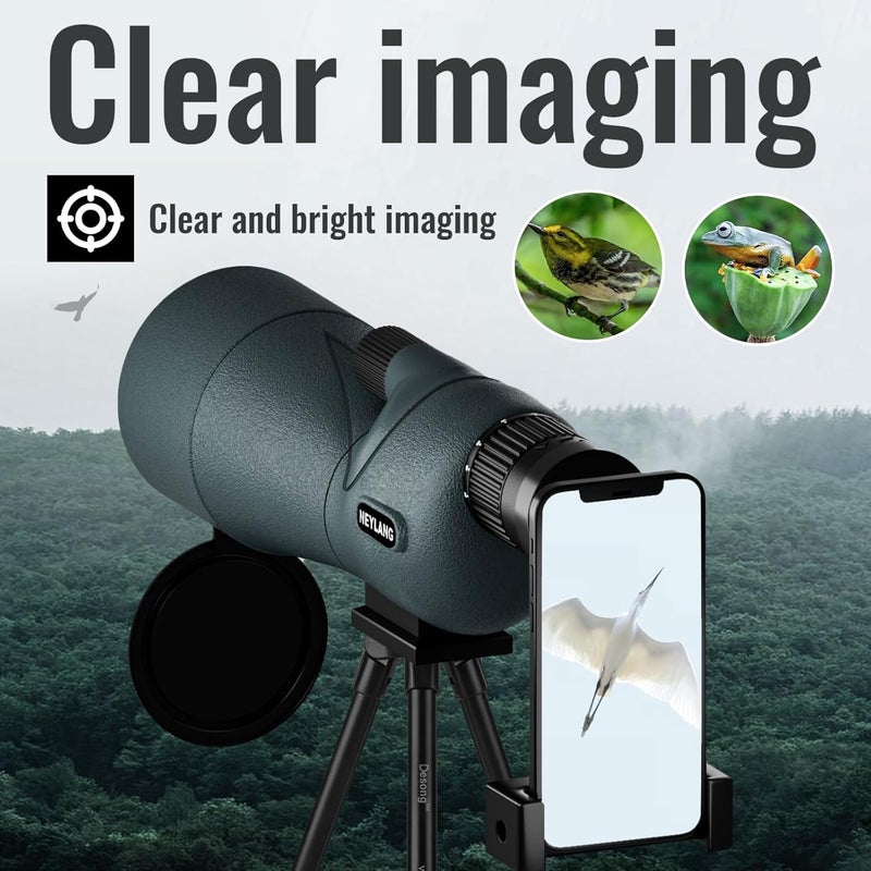 NEYLANG 25-75X60 Spotting Scope for Shooting Hunting - Spotter Scopes with Tripod Phone Adapter Waterproof ED Scope for Target Shooting Bird Watching - Image 2